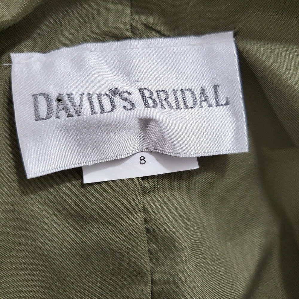 David's bridal satin formal strapless dress size 8 - Picture 3 of 7